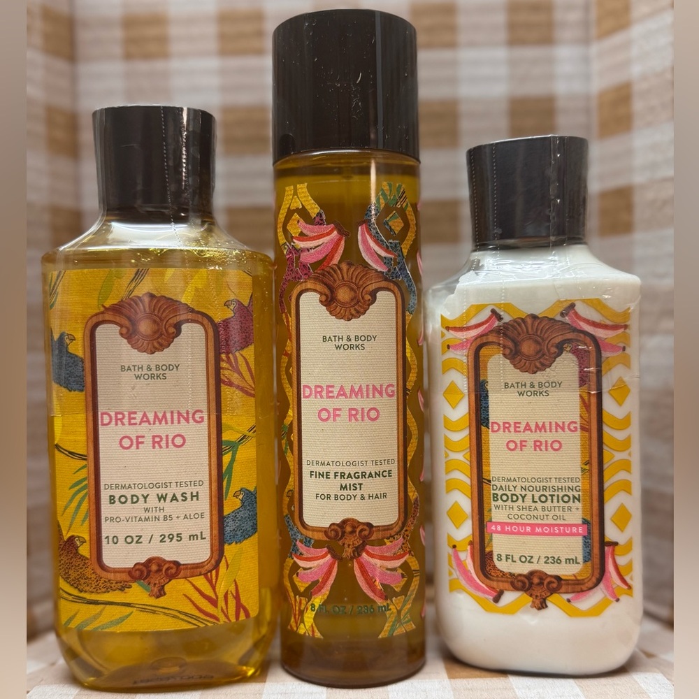 NEW B&BW Dreaming of Rio 3 piece set; includes body lotion, body wash, fragrance